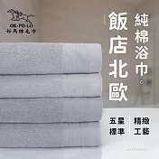 【OKPOLO】臺灣製造飯店北歐純棉浴巾-2入組(五星飯店首選) 雅士灰