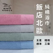 【OKPOLO】臺灣製造飯店北歐純棉浴巾-2入組(五星飯店首選) 隨機兩色