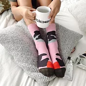 【LEEDS WEATHER】English Roses - 經典粉紅迷彩∣抑菌除臭、台灣製∣設計襪 23 - 28 cm