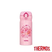 【THERMOS膳魔師】不鏽鋼超輕量彈蓋真空保溫杯350ml(JNL-352-TCP) 櫻粉篇