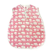 JOGAN日本成願毛巾 elephant infant 象寶貝系列 純棉防踢被  河馬粉紅