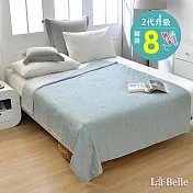 義大利La Belle《極簡混搭》超COOL超涼感蠶絲蛋白抗菌涼被(150*200CM)-綠x灰