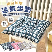【EZlife】加厚棉麻透氣座墊(45x45cm) 北極熊