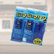 日本製東和TWOA橡膠手套-4雙入 L 藍色