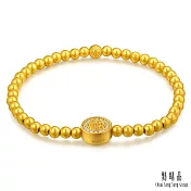 【點睛品】佛韻蓮心 黃金鑽石手鍊