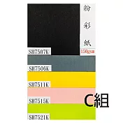 (25張1包)A4粉彩紙150磅 5色 C組