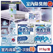 (2盒任選超值組)日本小林製藥-無香空間放置型消臭顆粒芳香珠(2款可選)315g/盒 (Kobayashi居家玄關鞋櫃浴廁櫥櫃除臭劑,分解異味香氛晶球,脫臭劑) 無香白*2盒