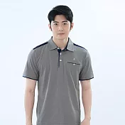 【遊遍天下】男款抗UV防曬吸濕排汗速乾機能POLO衫(GS1046) 2XL 灰色