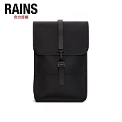RAINS Backpack Mini W3 經典防水小型雙肩背長型背包(13020) Black