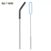 美國Klean Kanteen黑色不鏽鋼吸管+清潔刷