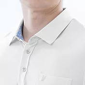 【遊遍天下】 男款冰涼抗UV防曬速乾吸濕排汗機能POLO衫(GS1042) XL 白色