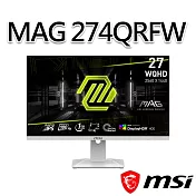 msi微星 MAG 274QRFW 27吋 白 電競螢幕