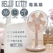 【HELLO KITTY】電風扇-12吋立扇 KT-828(臺灣製造 色澤獨特 安檢通過)
