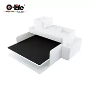 【O-Life】Target 平板公文架 (A4資料架 雙層 檔案架 筆電收納 桌面收納) 白色