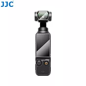 JJC大疆DJI副廠9H鋼化玻璃Osmo Pocket 3螢幕保護貼GSP-OSP3K2保護貼(2組:主副屏各2片;95%透光率/防刮抗汙)