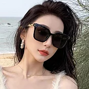 seoul show首爾秀 mw高階鏈條款太陽眼鏡UV400墨鏡 2324 黑框黑灰片