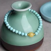 【水星記】半寶石-4.5mm綠松石加強財運彈力手鍊