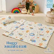 《DUYAN 竹漾》臺灣製 Cool-Fi Huggy 冰絲涼感兒童涼被 / 柯基戲水