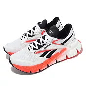 Reebok 慢跑鞋 Floatzig 1 男鞋 白 橘 黑 透氣 支撐 緩衝 運動鞋 100206596 30cm WHITE/ORANGE