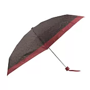 COACH CC Logo 滿版標誌環保材質迷你雨傘 (栗子棕/紅色)