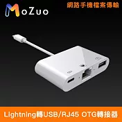 【魔宙】iPhone Lightning轉USB/RJ45網路手機檔案傳輸OTG轉接器
