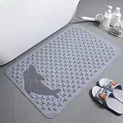 【巴芙洛】加厚海豚按摩吸盤浴室防滑墊/踏墊/地墊(浴缸防滑地墊/浴室防滑墊/浴室踏墊) 灰色