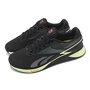 Reebok 訓練鞋 Nano X3 男鞋 黑 黃 支撐 穩定 交叉訓練 運動鞋 HP6046