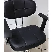 G+居家 摩登雲朵扶手辦公椅-PU輪-黑(吧檯椅/氣壓升降椅/旋轉椅/收銀椅/會客椅) 黑色