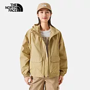 The North Face W HERITAGE WIND JACKET - AP 女風衣外套-卡其-NF0A87W9LK5 S 卡其