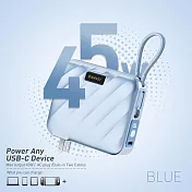 ANFAST 競電PD45W 雙向快充線電源 AF-P1545X 寶石藍