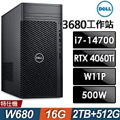 Dell Precision 3680  (i7-14700/16G/2TB+512G SSD/RTX4060Ti-8G/500W/W11P)
