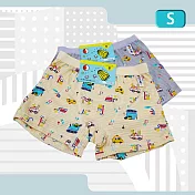 工程車橫條男童平口褲-63489-2件X4卡 S 混色銷售