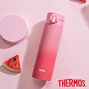 【THERMOS膳魔師】不鏽鋼彈蓋真空保溫瓶500ml (JNF-501-GLP) 漸層粉