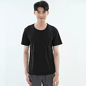 【遊遍天下】MIT台灣製男款吸濕排汗抗UV機能圓領衫(GS2002) M 黑色