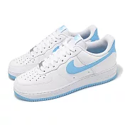 Nike 休閒鞋 Air Force 1 07 男鞋 白 藍 皮革 AF1 經典 FQ4296-100