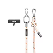 MAGEASY 8.3 mm Strap 掛繩/掛繩片組 (相容 iOS / Android 手機殼) 米白/橘色