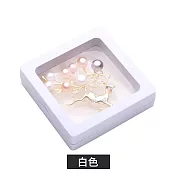 【上手家居】8入組 防氧化薄膜收納盒9x9cm(懸浮盒/飾品收納盒/耳環收納盒/項鍊收納盒) 白色