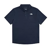 The North Face M PREMIUM BONDED  POLO男短袖POLO-藍-NF0A87W1HKW S 藍色
