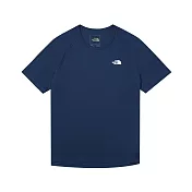 The North Face M SUN SMOOTH SS TEE 男短袖上衣-藍-NF0A87W78K2 S 藍色