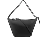 LOEWE Hammock Hobo 小牛皮迷你肩背/斜背二用包 (黑色)