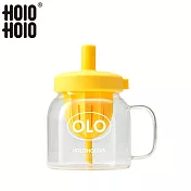 【HOLOHOLO】NUT CUP 鮮榨橡果玻璃吸管杯（1000ml／4色） 黃色