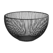 《VEGA》Fraser直紋鏤空水果籃 | 水果盤 水果籃 - 黑25cm