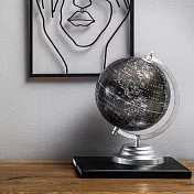 《VEGA》Verden地球儀擺飾 | 療癒小物 裝飾品 家飾 - 黑銀30.5cm
