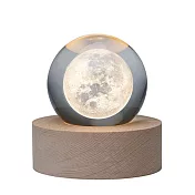 【賽先生科學工廠】月球水晶紙鎮組(含發光底座)