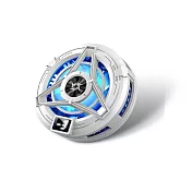 [野一夏] 降熱神器冰封磁吸式手機散熱器｜螢幕溫度顯示 渦輪風扇快速降溫 安卓蘋果通用 附夾子+磁吸片  -白色