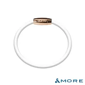 &MORE愛迪莫 GX Pro 石墨烯超傳導鈦鍺手環 L 質感玫金+白色
