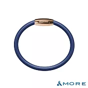 &MORE愛迪莫 GX Pro 石墨烯超傳導鈦鍺手環  質感玫金+藍色M