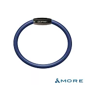 &MORE愛迪莫 GX Pro 石墨烯超傳導鈦鍺手環 M 神秘槍灰+藍色