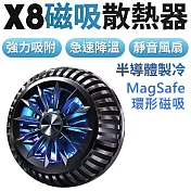 【X8】磁吸式手機 / 平板散熱器 黑色