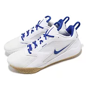 Nike 排球鞋 Air Zoom HyperAce 3 男鞋 女鞋 白 藍 室內運動 運動鞋 FQ7074-106